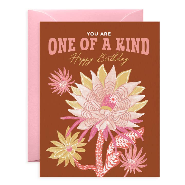 Unique Cactus Blooms | Birthday Card | Western Cactus Floral for wholesale by O.O.M.F. Creative