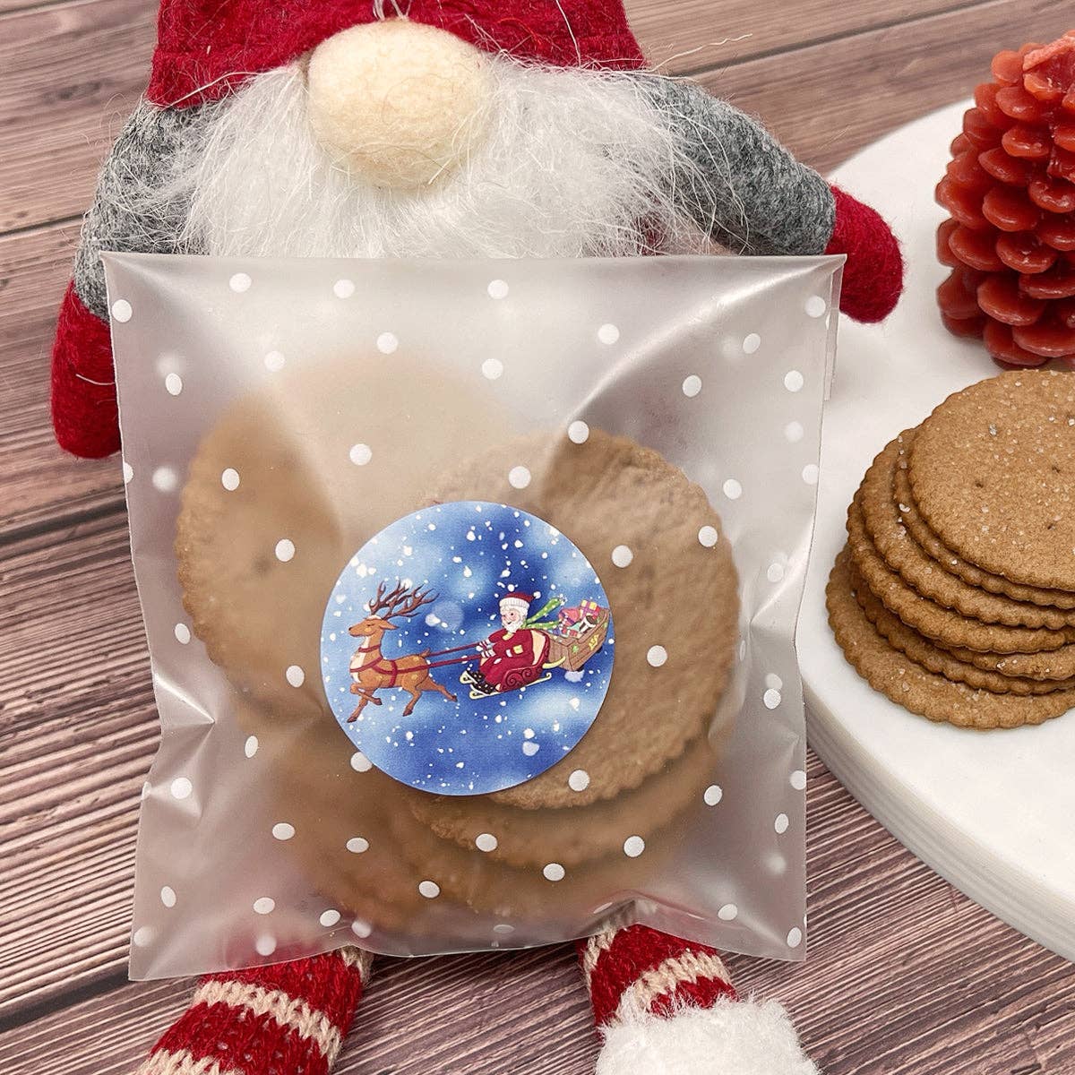 Wrapables.com - Wholesale Food Storage Wrap/Bag - Wrapables Transparent Self-Adhesive 4" x 4" Candy Cookie Bag24