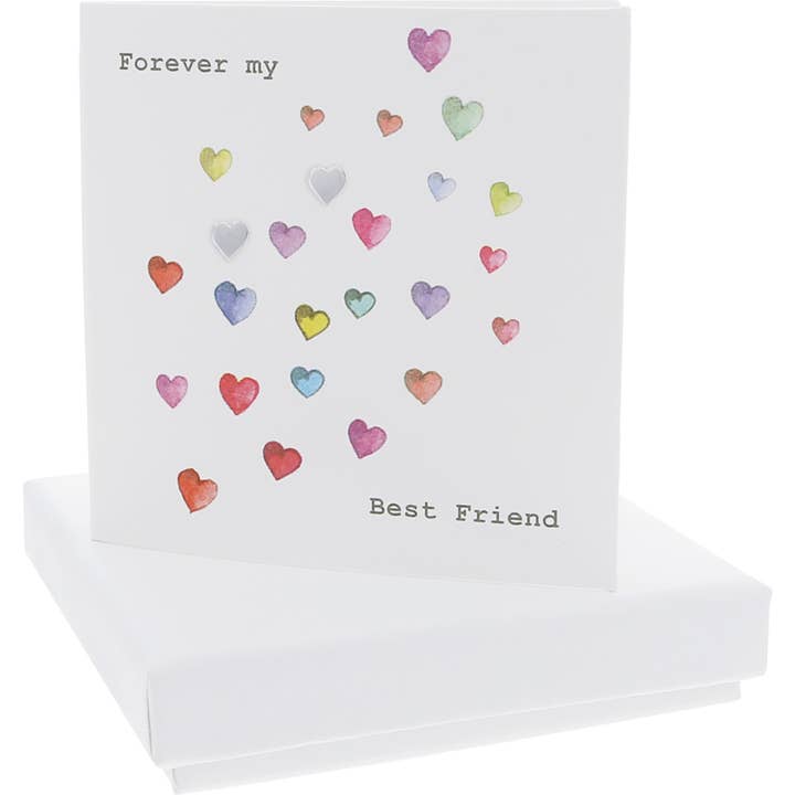 Pendientes Best Friend en forma de corazón de plata de ley de 7 mm para venta al por mayor de Pavilion