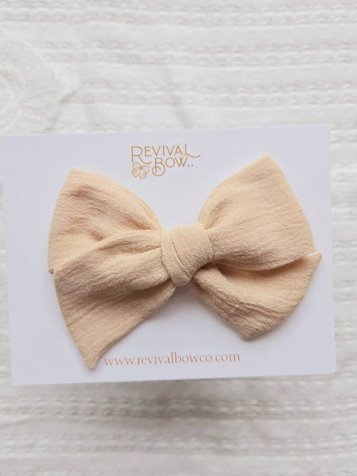 Lazo Grande en Forma de Molinillo en Clip • Gasa Camel para venta al por mayor de Revival Bow Co.