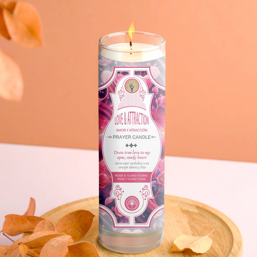 Designs by Deekay Inc. - Wholesale Votive Candle - Love And Attraction Prayer Candle 8" (9.5 oz)1