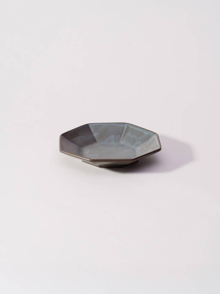 Plato octagonal pequeño de Mino Ware, color gris para venta al por mayor de LAKOLE