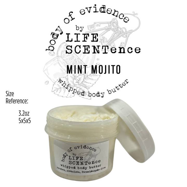 5oz Mint Mojito Body of Evidence Body Butter for wholesale by Life SCENTence