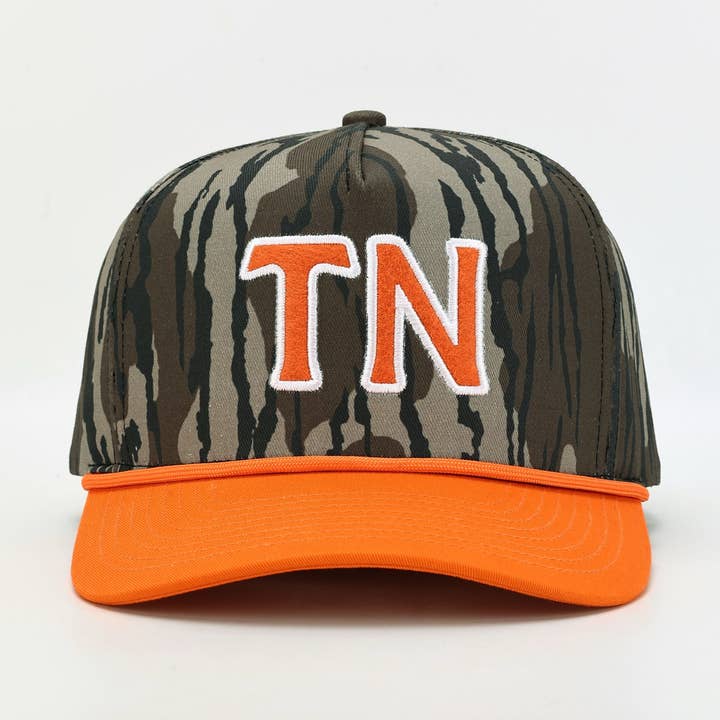 Tennessee "TN Hat" in Holler Orange & Oak Camo for wholesale by Tennessee Outfitters