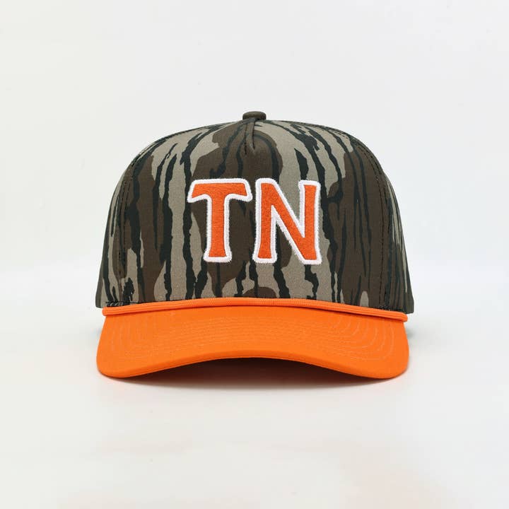 Tennessee "TN Hat" in Holler Orange & Oak Camo for wholesale by Tennessee Outfitters