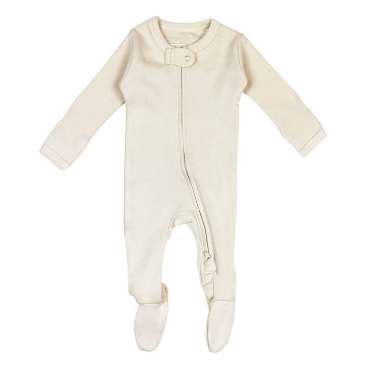 Buttercream | Organic Zipper Footie for wholesale by L'ovedbaby
