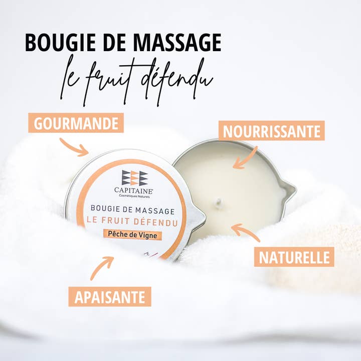 Capitaine Cosmétiques - Wholesale Massage Oil/Gel - Natural massage candle “The Forbidden Fruit” - 150g