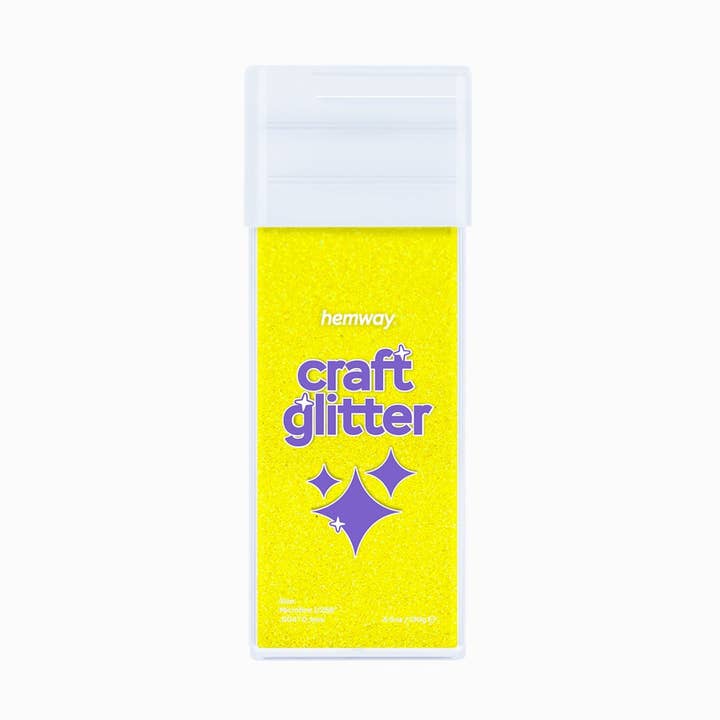 Craft Glitter Shaker Fluorescent Yellow 110g for wholesale by Hemway