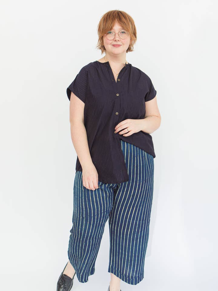 Pierced Top in Dark for wholesale by Megan-Ilene