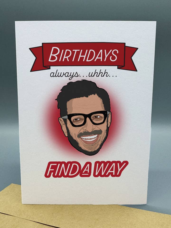 Grußkarte - Jeff Goldblum - Geburtstag für den Großhandel von The Red Swan Shop