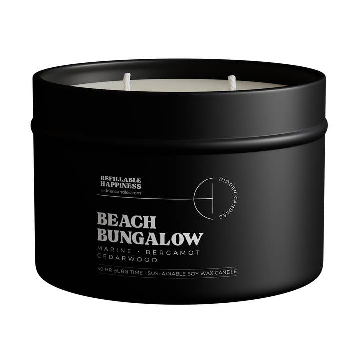 Hidden Candles - Wholesale Jar/Filled Candle - Beach Bungalow Candle Refill0