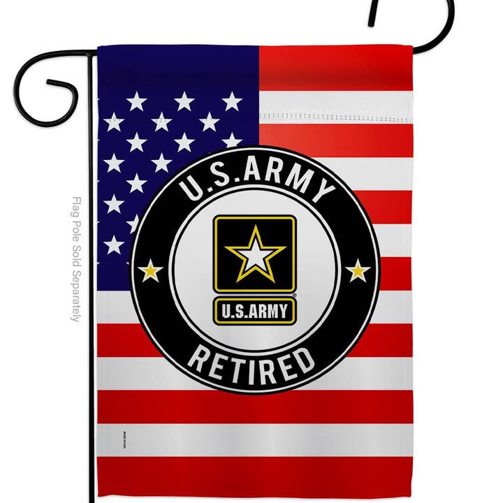 Two Group Flag Co - Wholesale Flag - United State Army Retired Military Veteran USA Decor Flag