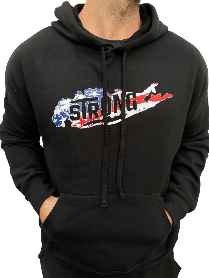 Long Island Strong American Flag Hoodie for wholesale by Long Island Strong