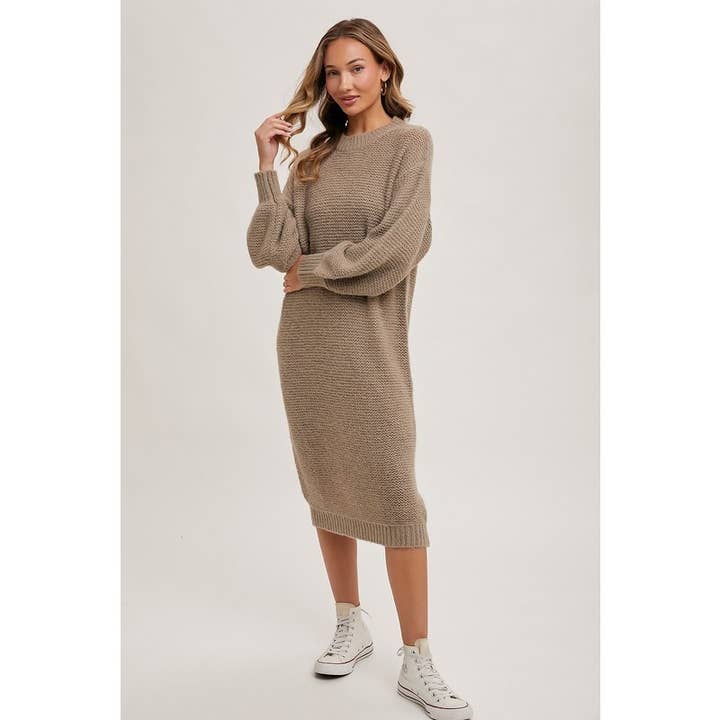 STYLE USA - Wholesale Dress - Women's - OVERSIZED KNIT MIDI DRESS7