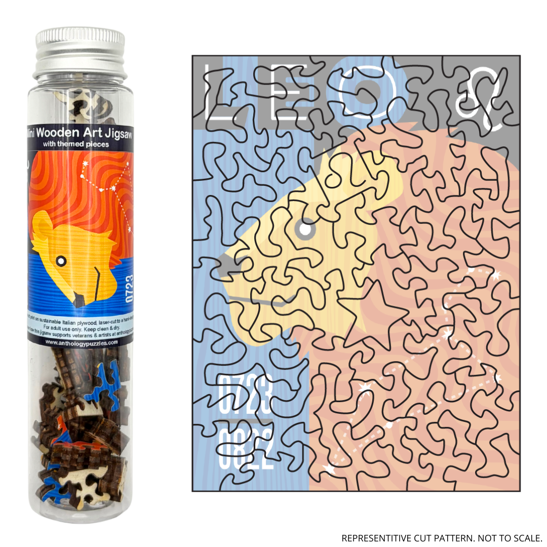 Anthology Puzzles – wholesale Puzzle – Adult – Zodiac Leo - Mini Wooden Jigsaw1