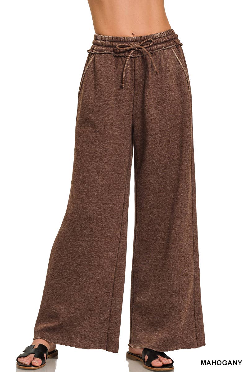 42POPS – Calças - Mulher por atacado – ,,..._ 0812 Calças de Fato de Treino em Felpa Acid Wash Com Bolsos SI-2683211