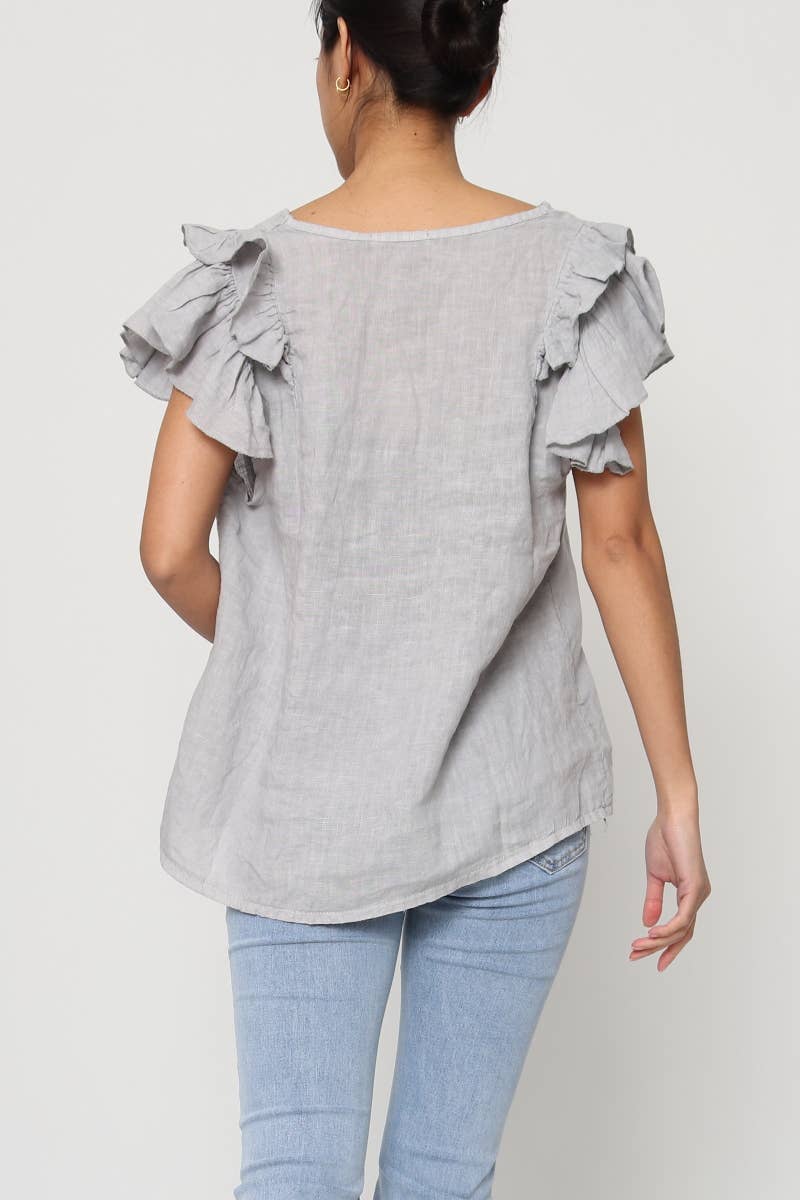 LÉA & LUC - Wholesale Blouse - Women's - 100% Linen Blouse REF. 1201923