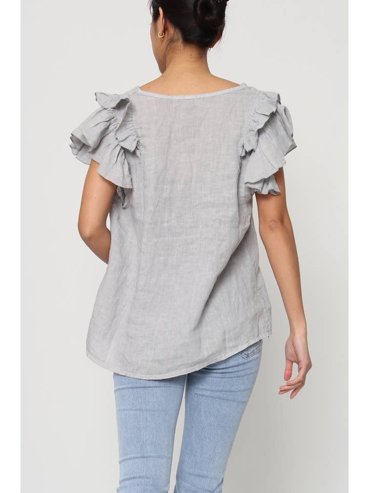 LÉA & LUC - Wholesale Blouse - Women's - 100% Linen Blouse REF. 1201923