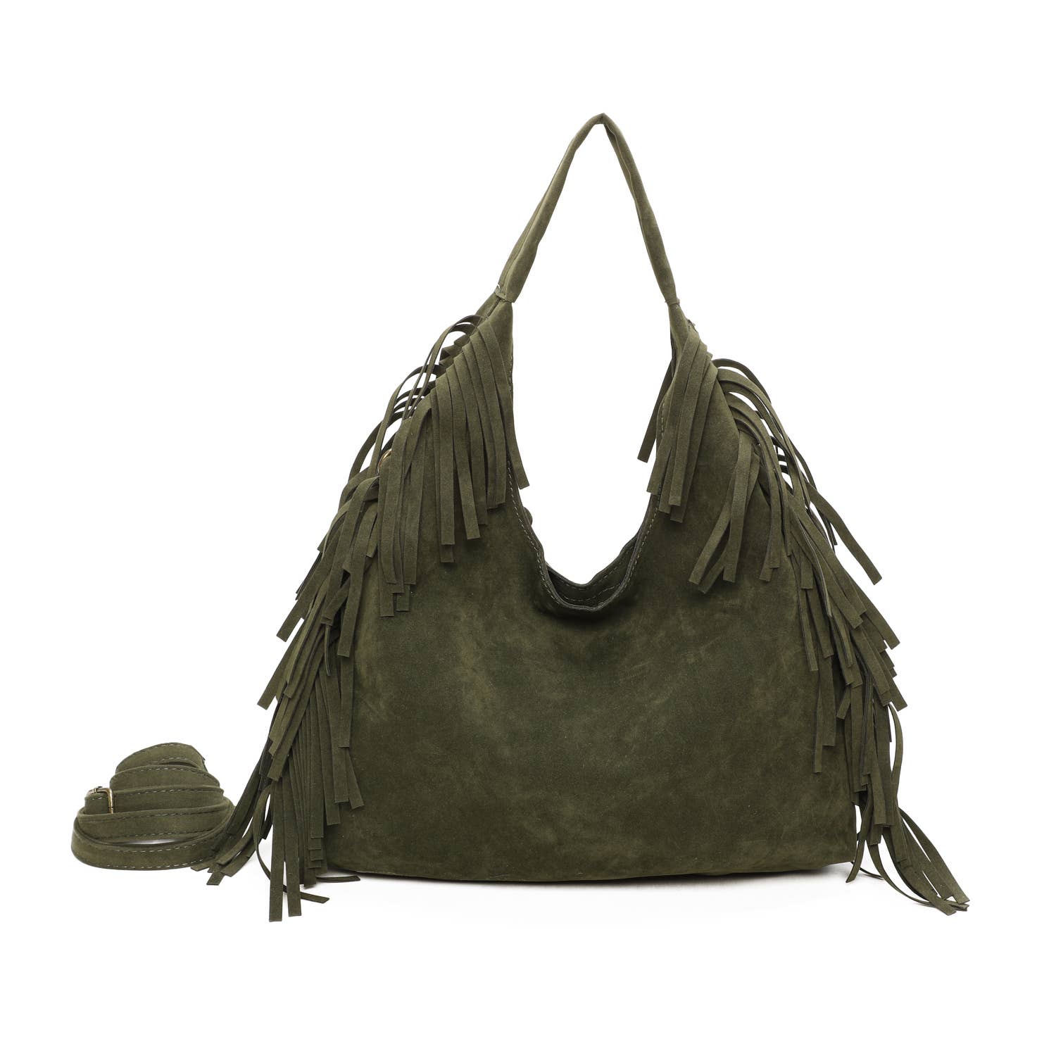 INES DELAURE - Wholesale Shoulder Bag - Women's - Soft tote with fringes2