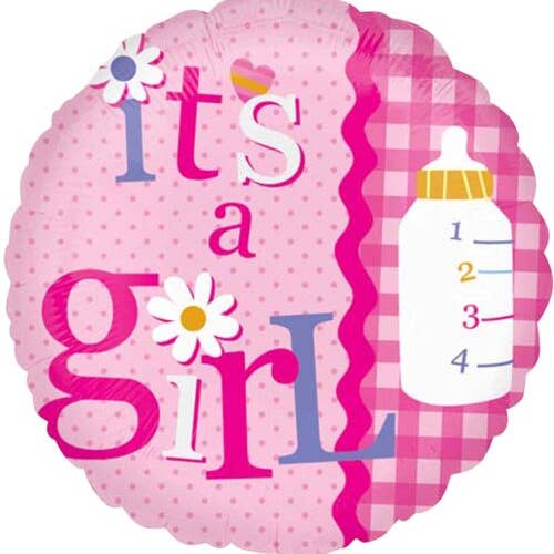 18" It's A Girl Rick Rack Mylar Balloon #131 for wholesale by Party Expo, LLC
