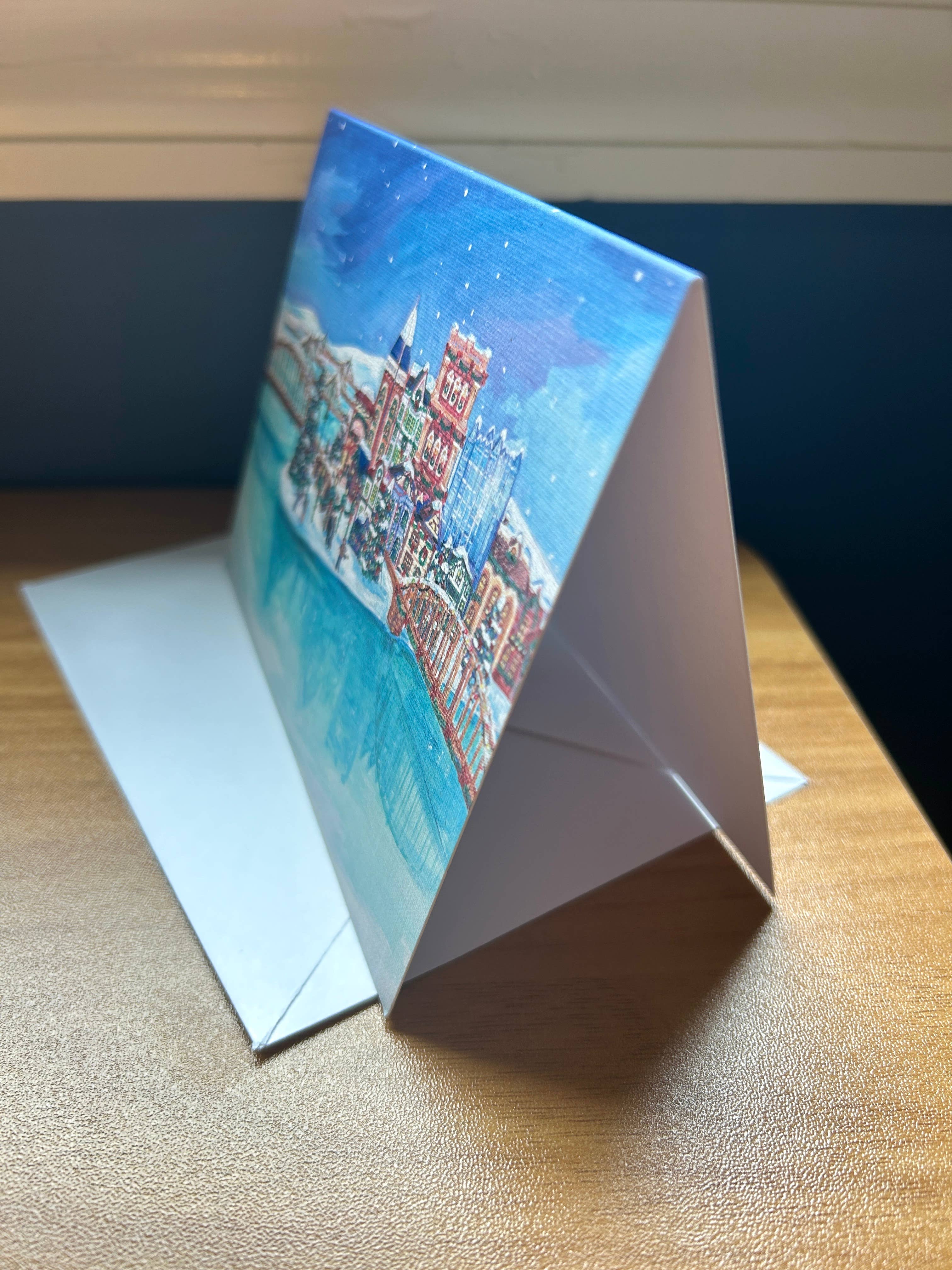 Ally Bartoszewicz Art - Wholesale Season's Greetings Card - "Yinzer Wonderland" folded holiday greeting card- Pittsburgh4