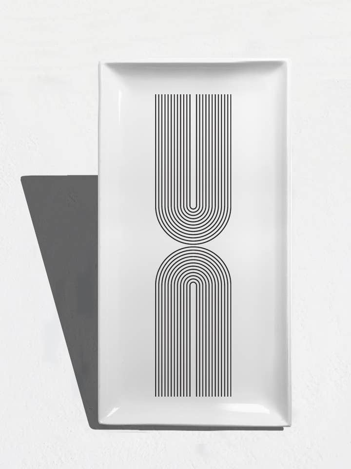 Rechthoekig dienblad „Stadium Black” voor wholesale door Tomy K.