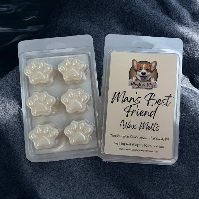Man's Best Friend Wax Melts - 3oz 100% Soy - Pet Safe for wholesale by Woofs & Wax