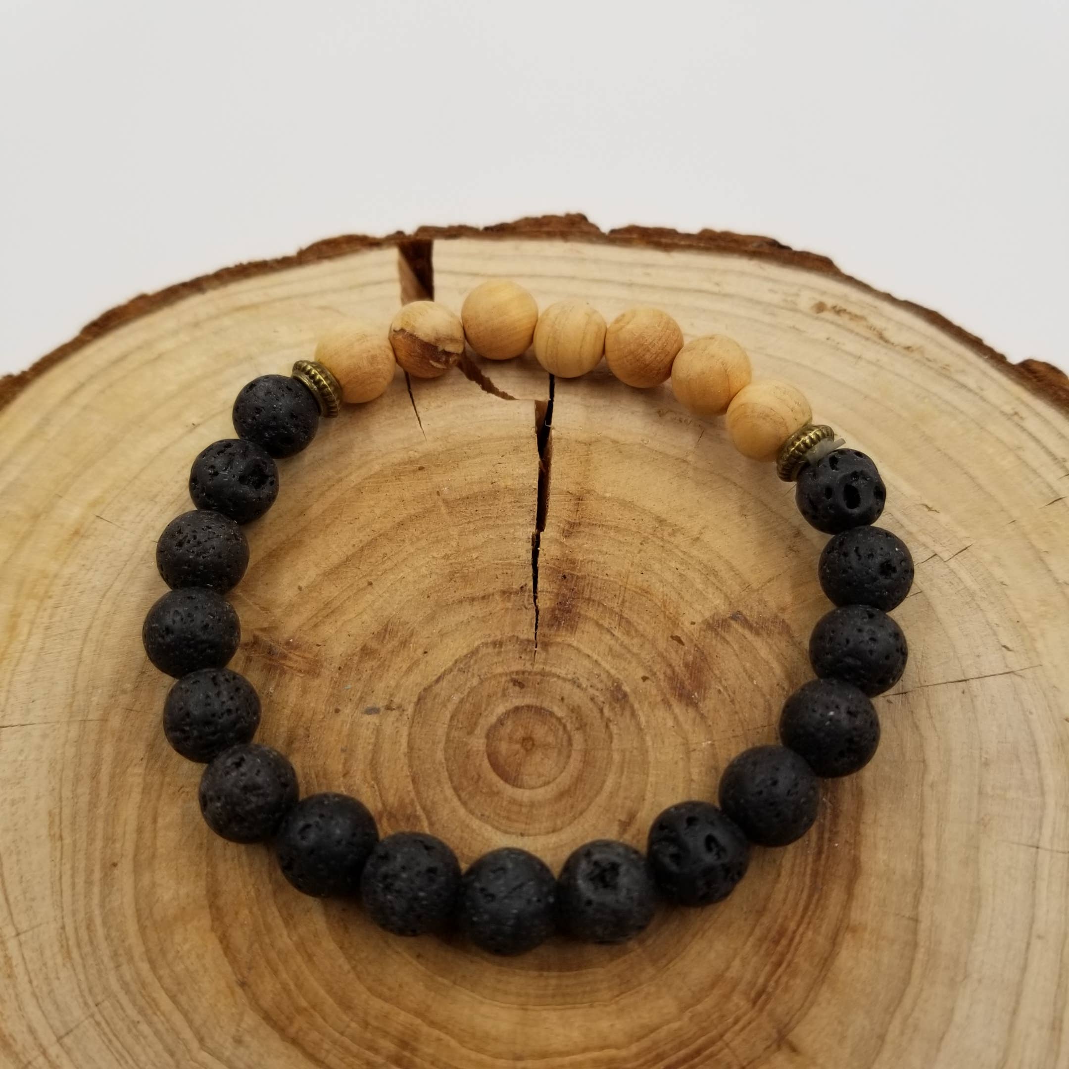 CHAKRA JEWELRY - Wholesale Beaded Bracelet - Amazonite Stone And Wooden Beads Mala Bracelet - 8mm4