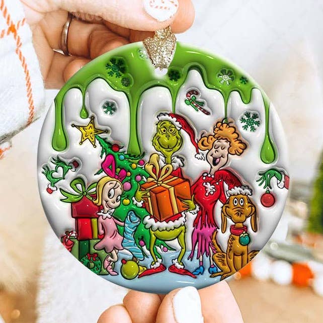 The Grinchy Movie Christmas Ornament, Grinchmas Ornament for wholesale by TMLECOM LTD