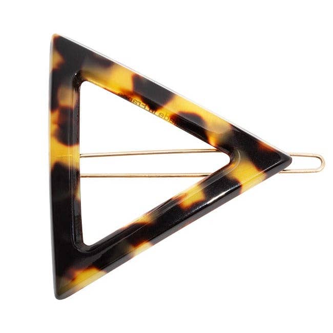 France Luxe/L. Erickson - Wholesale Barrette - Women's - Triangle Cutout Tige Boule - Classic