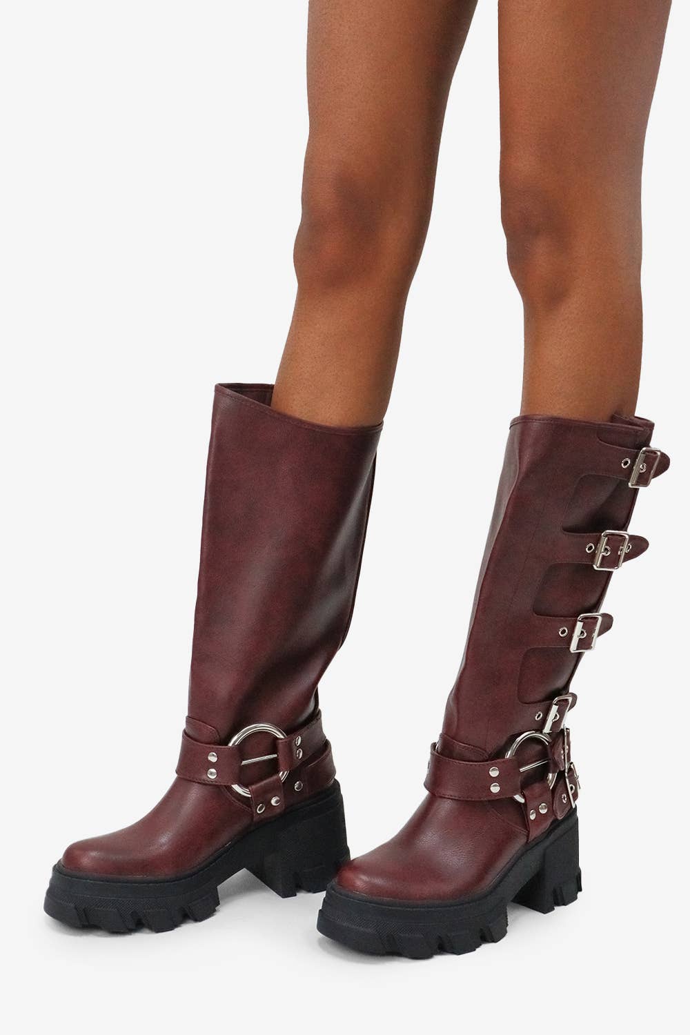 Lemonade Shoes - Wholesale Boots - Women's - BUCKLE UP NOW - Biker Boot w/ Side Buckles and a Chunky Sole12