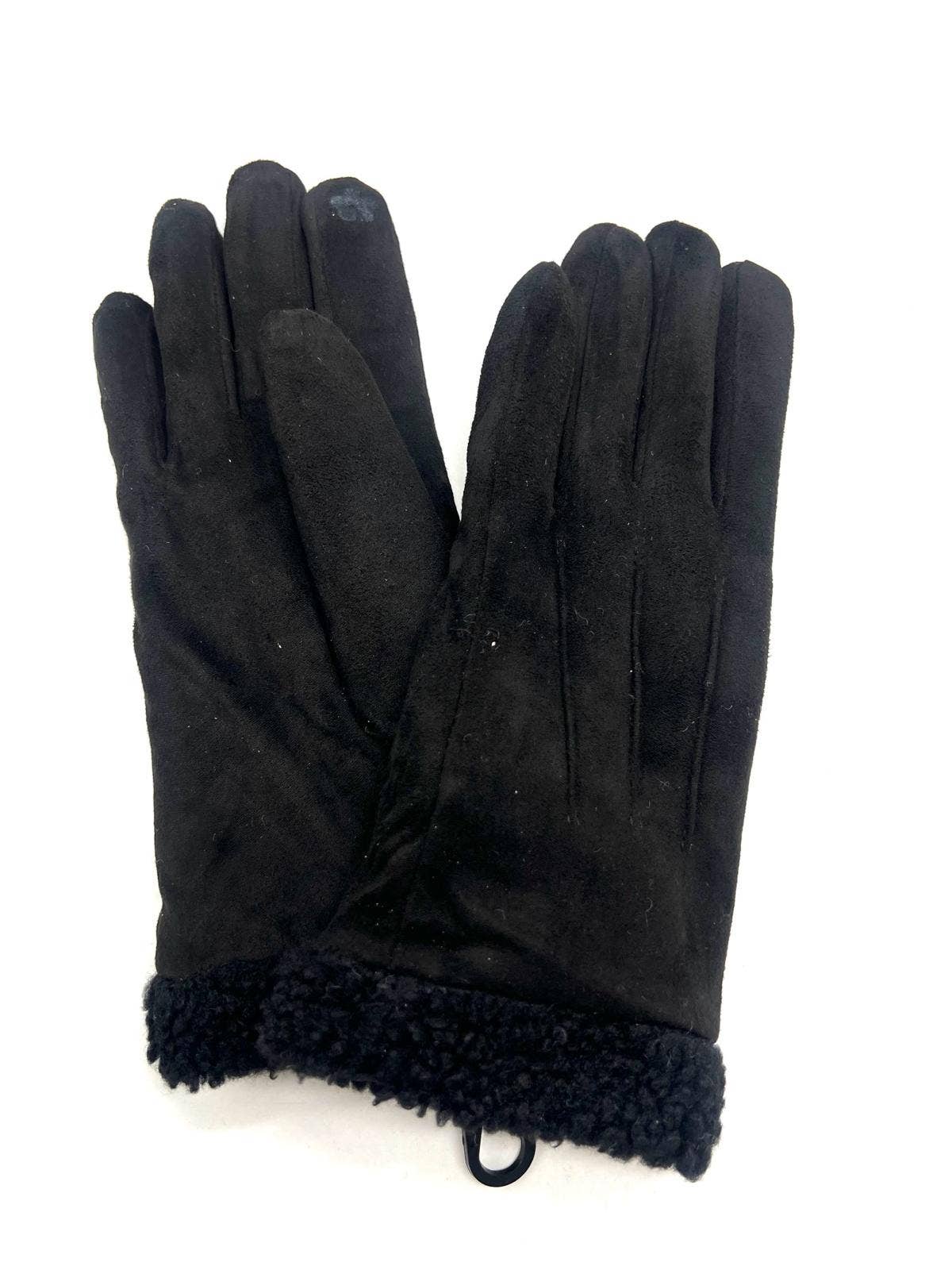 LINETA – Großhandel Handschuhe – Damen – ST-3027 Wildleder-Effekt-Fäustling mit Plüsch2