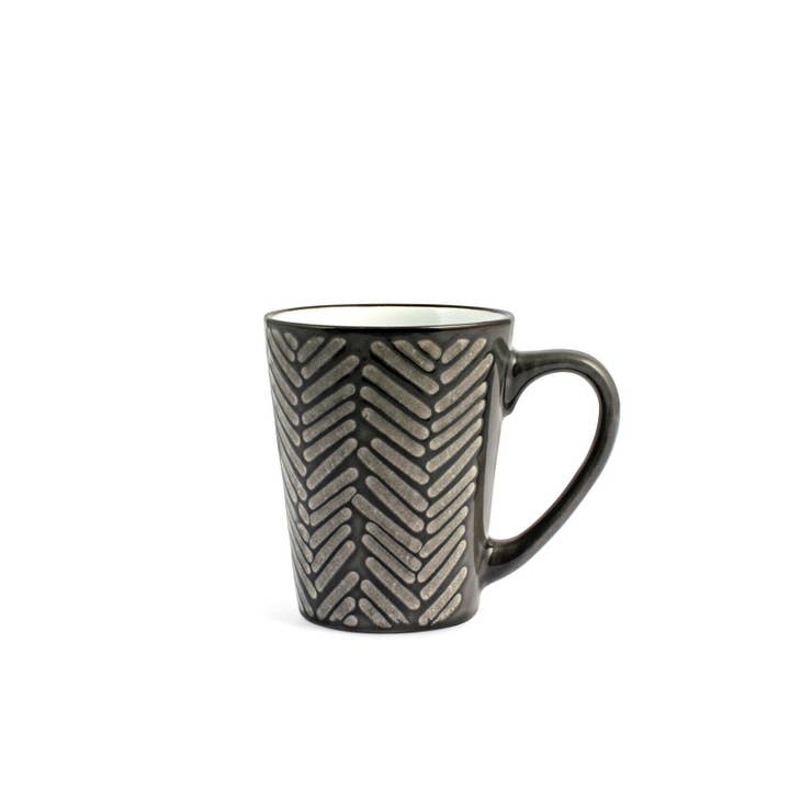H&H - Wholesale Coffee Mug - Ethnic Mug in Stoneware Assorted Colors cc3001
