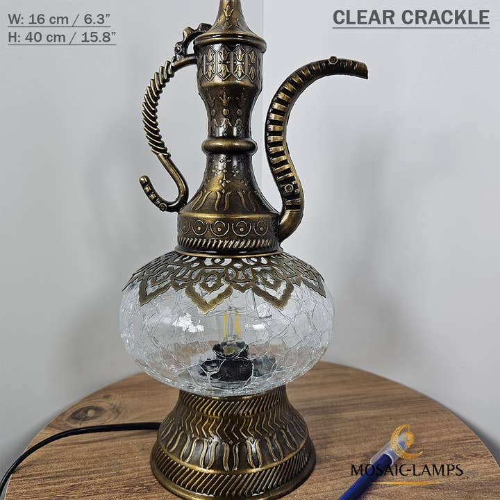 Mosaic Lamps - Wholesale Accent/desk lamp - 3 Model Cracked Glass Table Lamp, Pitcher Design Table Light2