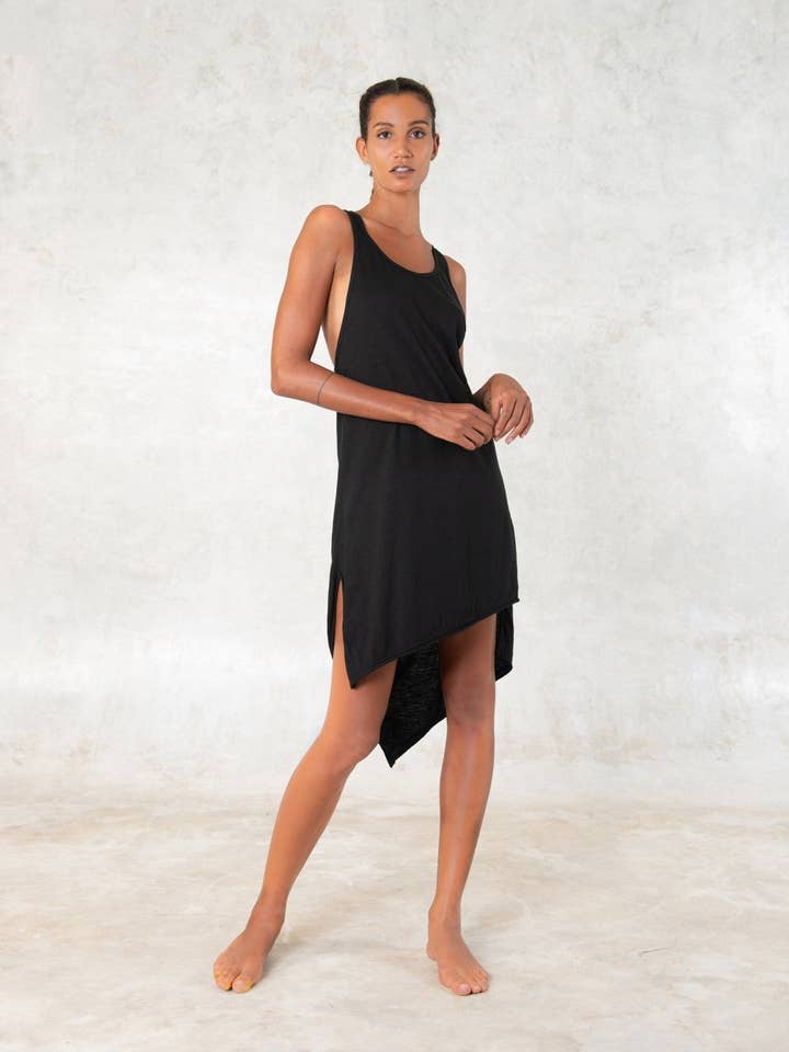 Sati Creation - Wholesale Dress – Women's - Organic cotton asymmetrical dress1