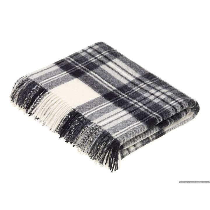 Bronte Moon - Wholesale Throw Blanket - Tartan Plaid - Merino Lambswool Throw Blankets - Made in UK9
