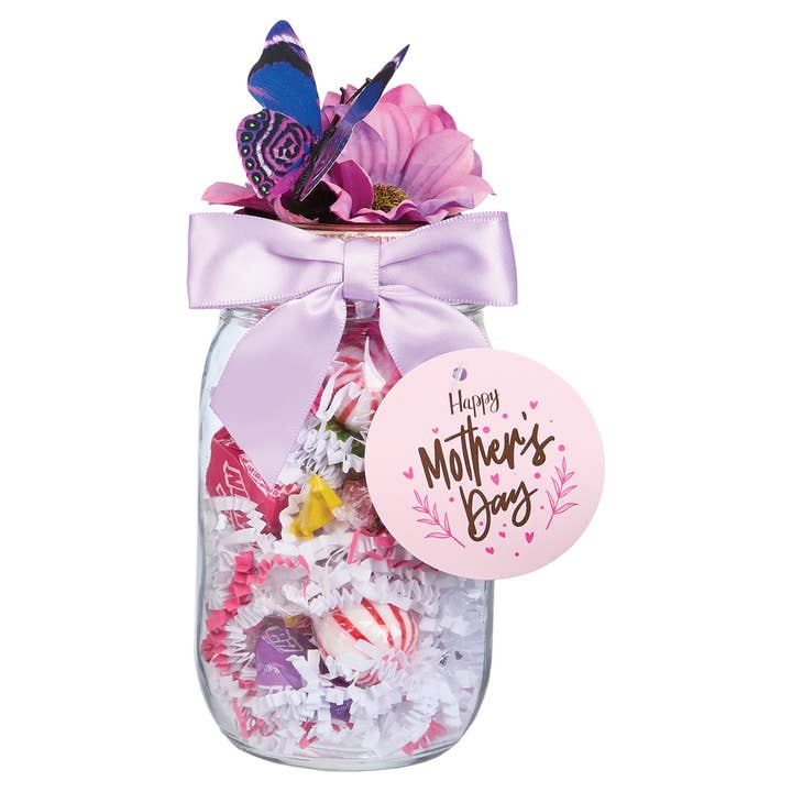 Kelli's - Wholesale Gift Bag Set/Pack - Mother's Day Mason Jar with Variety Mix Candy