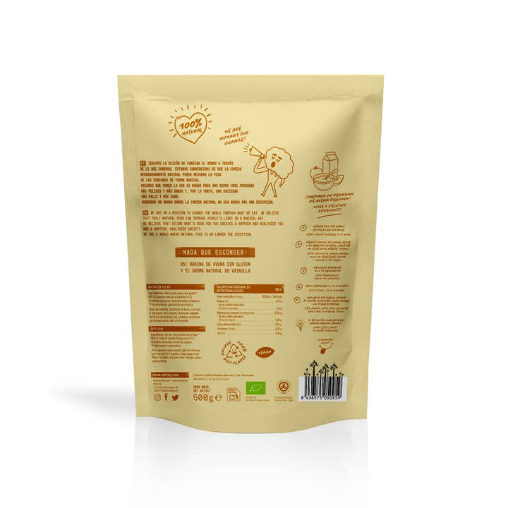 NATRULY SL - Venta al por mayor Avena - Avena en polvo Vainilla 500g | BIO