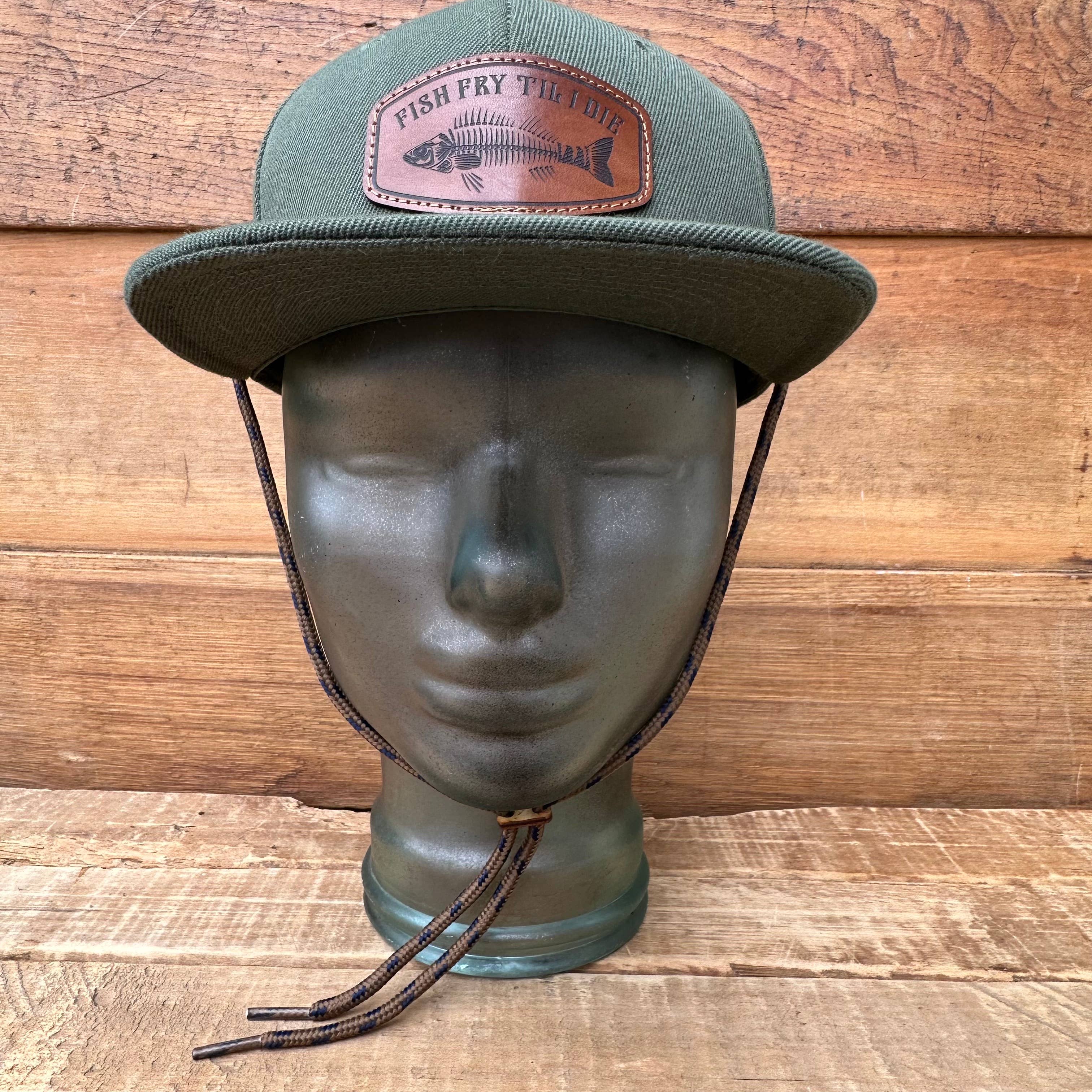 Midwest Apparel - Wholesale Flat Brim Cap - Unisex - Olive Green Fish Fry Hat7