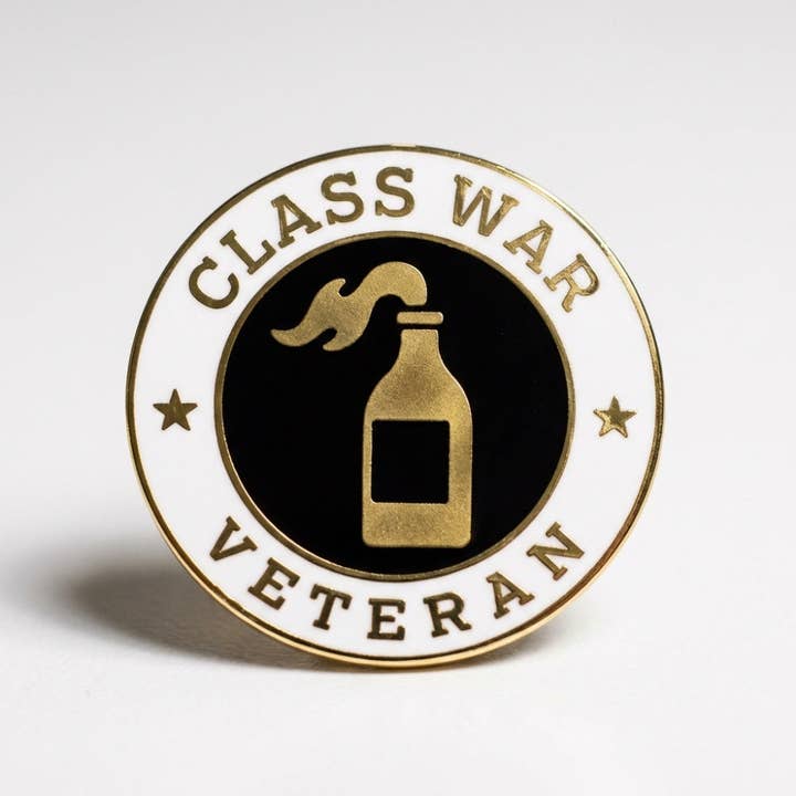 Class War Veteran Pin for wholesale by Strike Gently