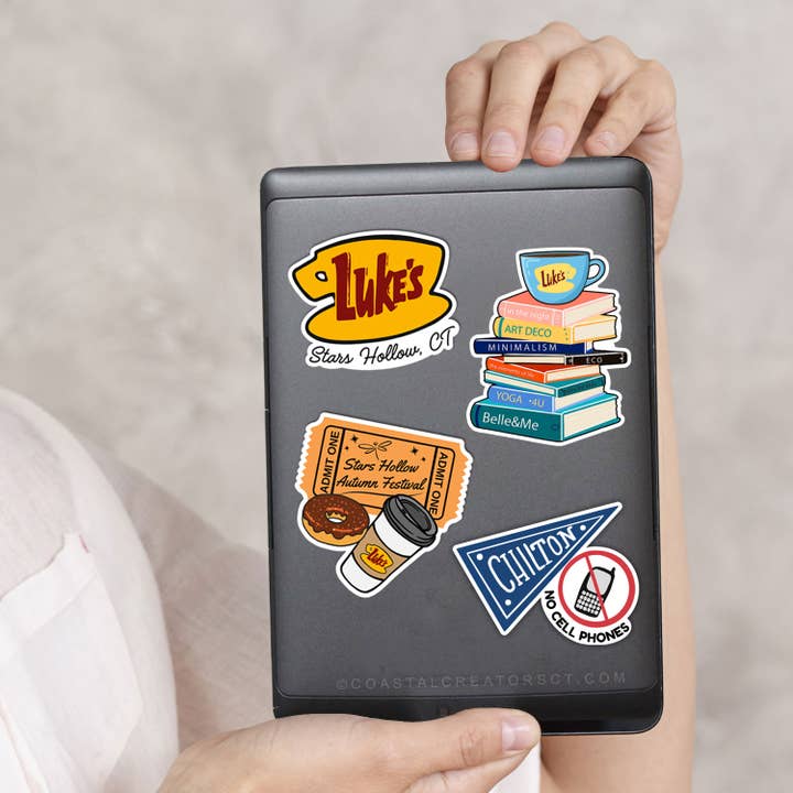 Coastal Creators of Connecticut - Wholesale Sticker - Gilmore Girls Inspired Waterproof Laptop Sticker 4-Pack1