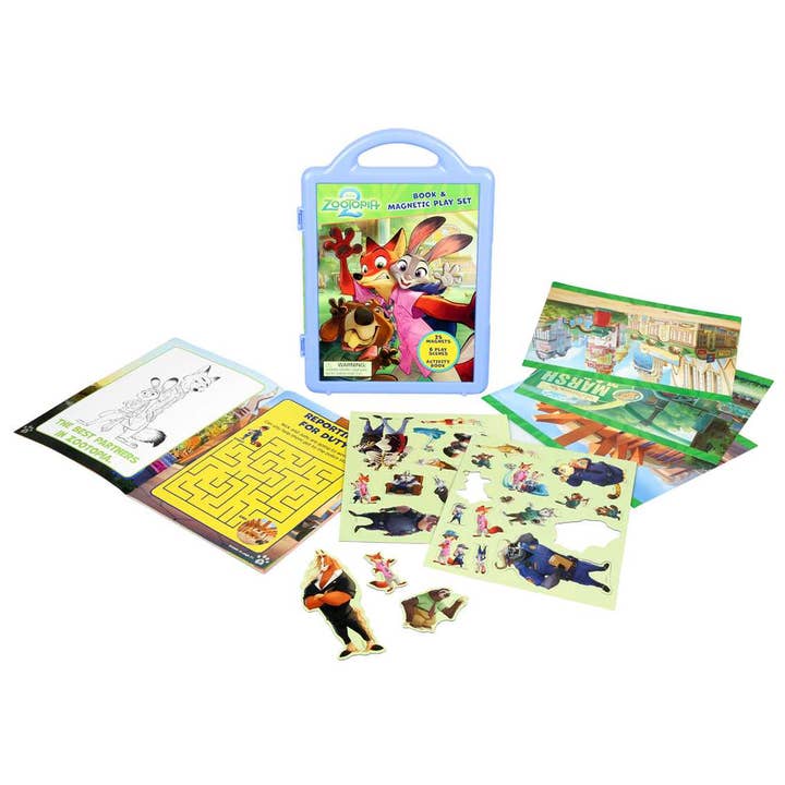Simon & Schuster - Wholesale Preschool Book (3-5) - Zootopia 2: Book and Magnetic Play Set by Dienesa Le2