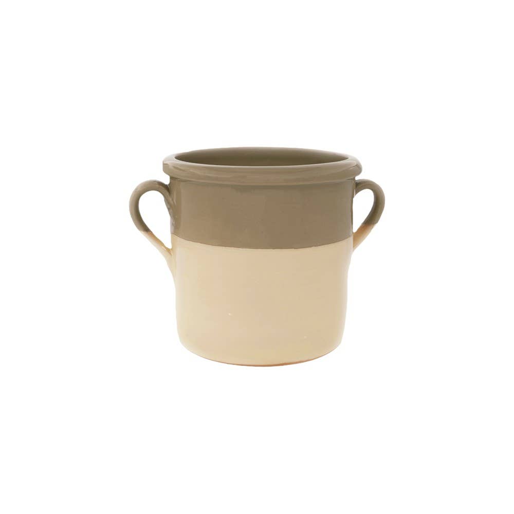 LOLIVA - Vendita all'ingrosso Barattoli decorativi - Capasa "Salentina" h. 15 cm - Linea Bicolore10