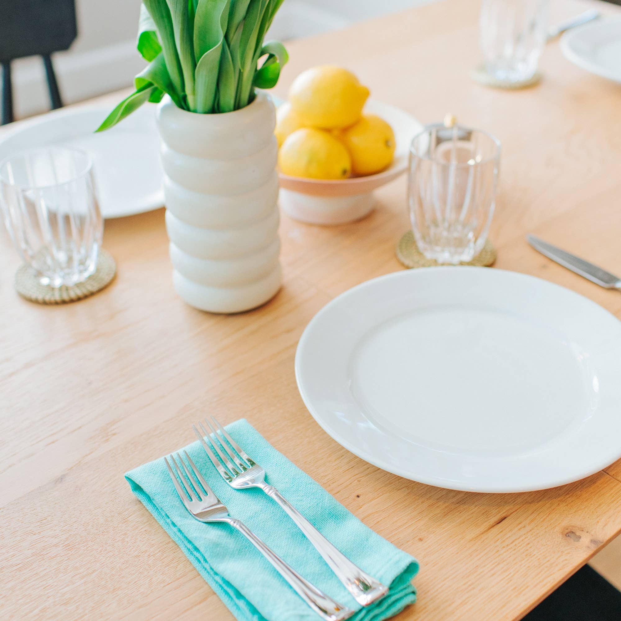 Amsha – wholesale Dinner & cloth napkin – Hand-Loomed Cotton Napkins, Set of 4: Turquoise3