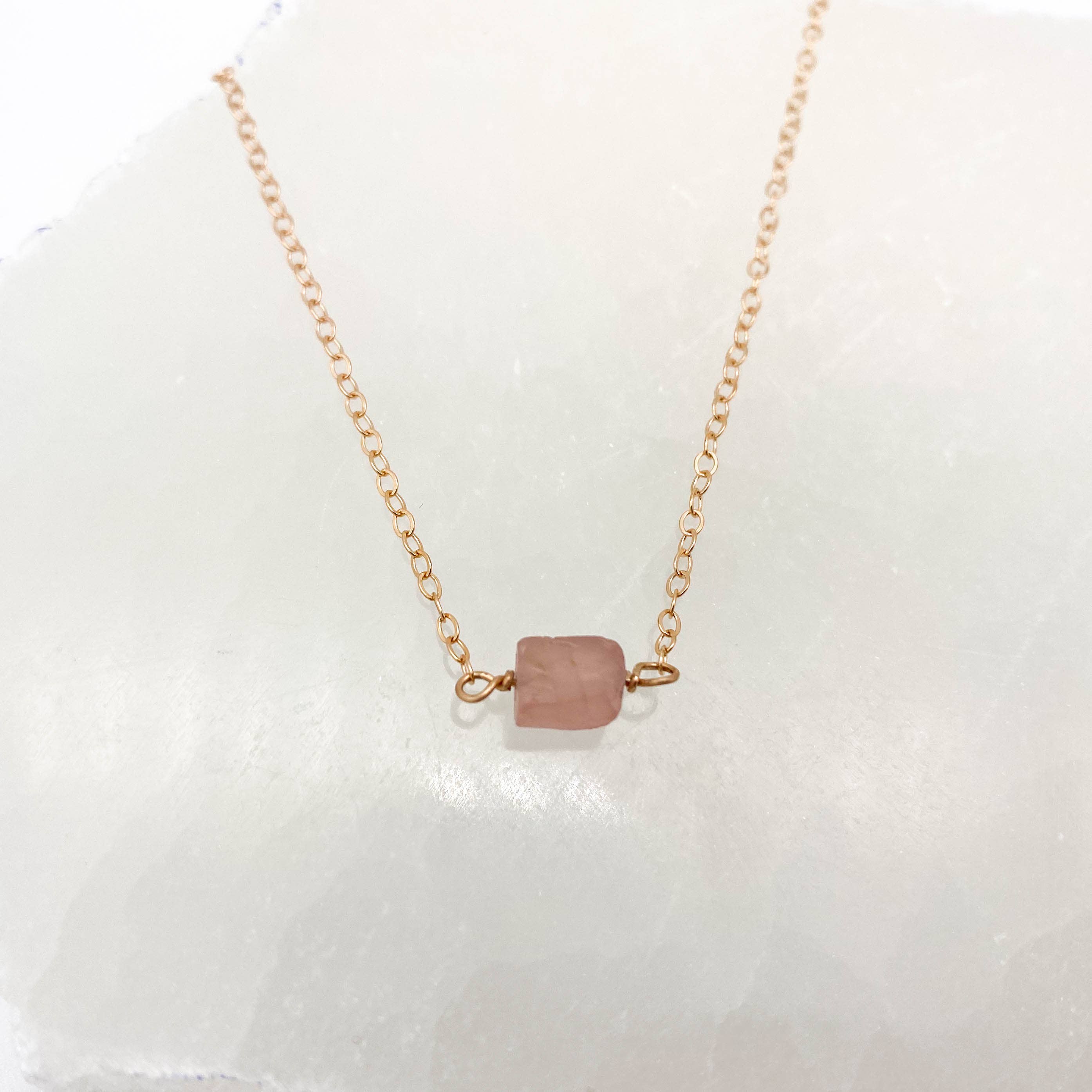 Luna Pines – Colar pingente/pendente por atacado – Colar de quartzo rosa todos os dias5