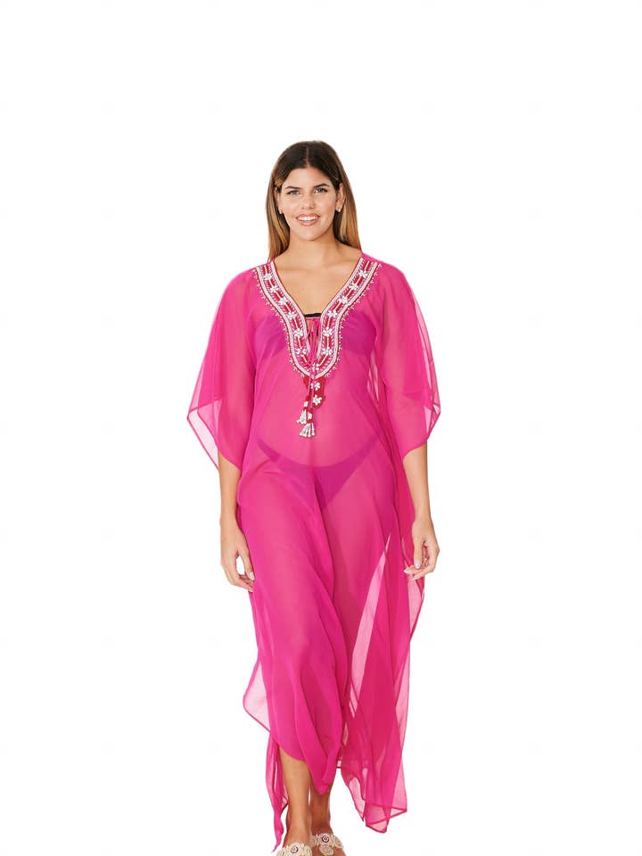 Rosa utsmyckade kaftaner - SLUTFÖRSÄLJNING för wholesale av Ranee's