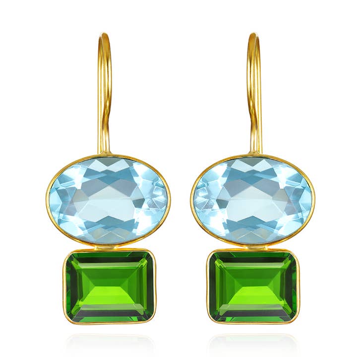 Double Valencia-Sky Blue & Lime for wholesale by Amelia Rose Jewelry
