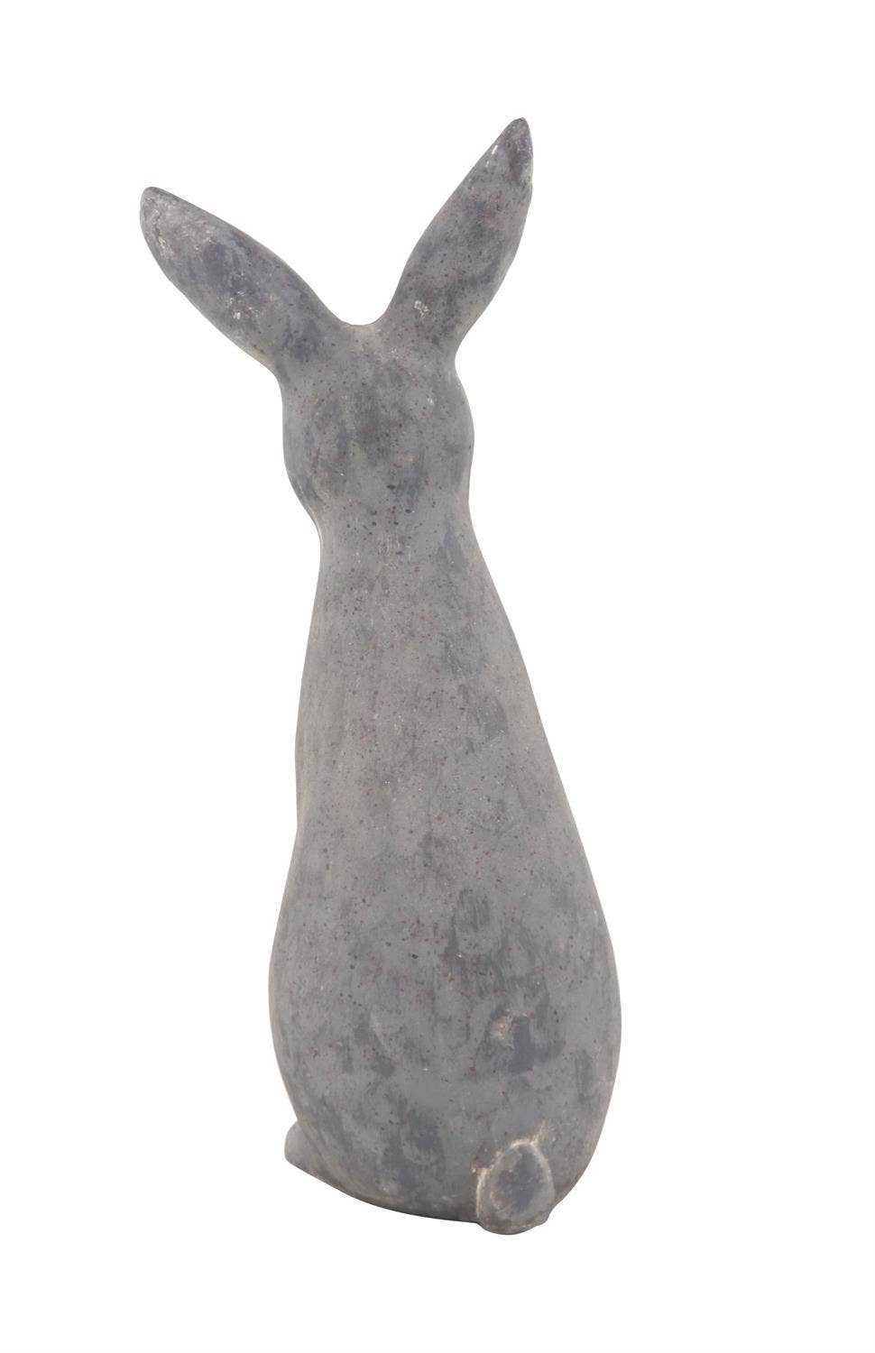 Will's Company - Wholesale Sculpture - Polystone Gray Bunny Rabbit Garden Sculpture - 18"1