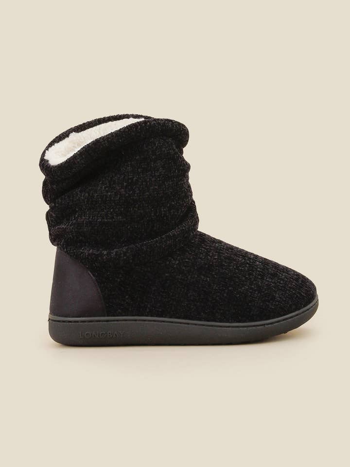 LongBay - Vente Bottines – femme - Chaussons bottillons en tricot chenille pour femmes Fuji12