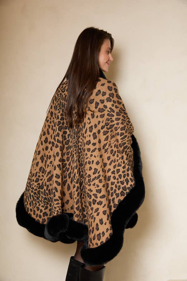 SAACHI - Wholesale Kimono - Women's - Faux Fur Cheetah Party Kimono5